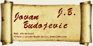 Jovan Budojević vizit kartica